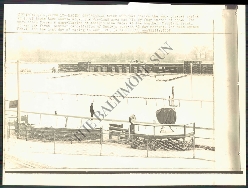 BS Photo BGB-951 Bowie Race Track Maryland 1968