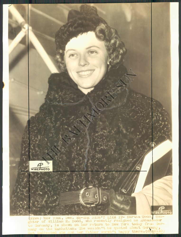 BS PHOTO bhe227 Martha Dodd, Soviet Spy Scandal 1957 eBay