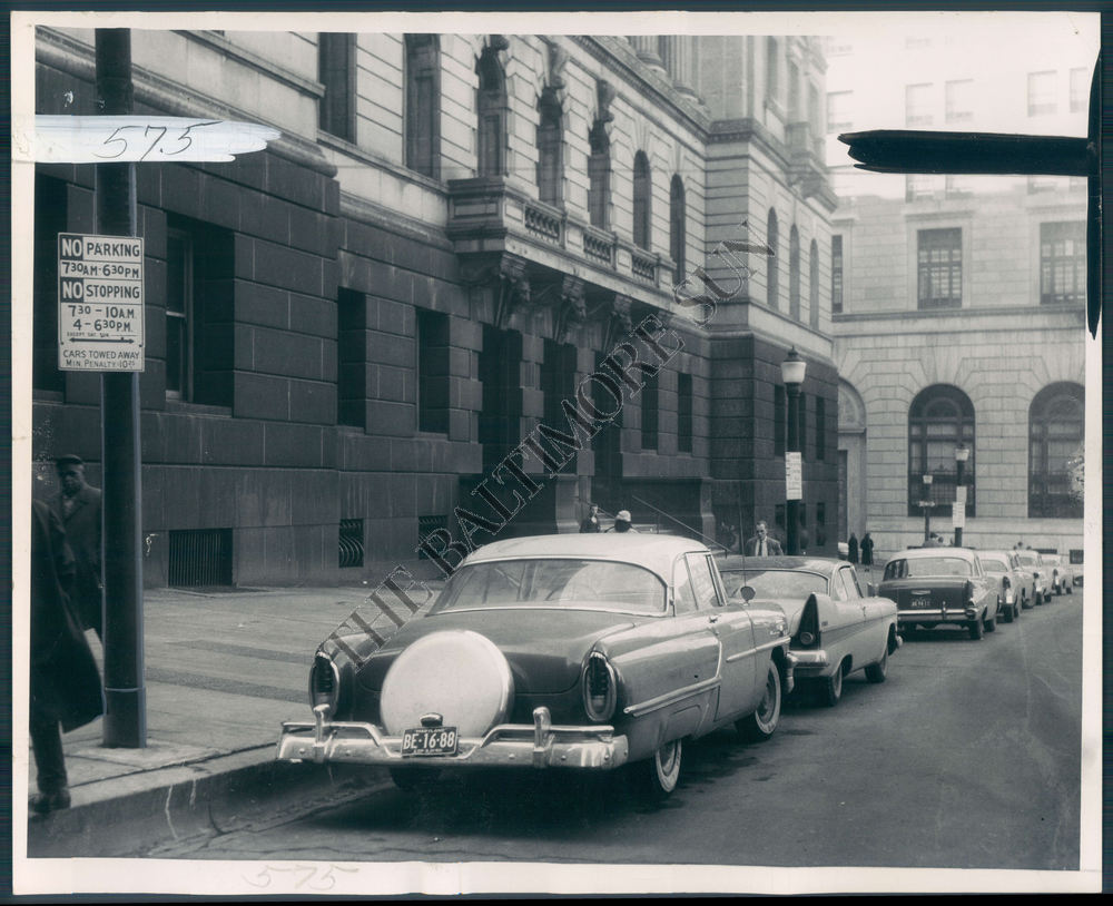 BS PHOTO bpv-458 Traffic Parking Baltimore Maryland 1958