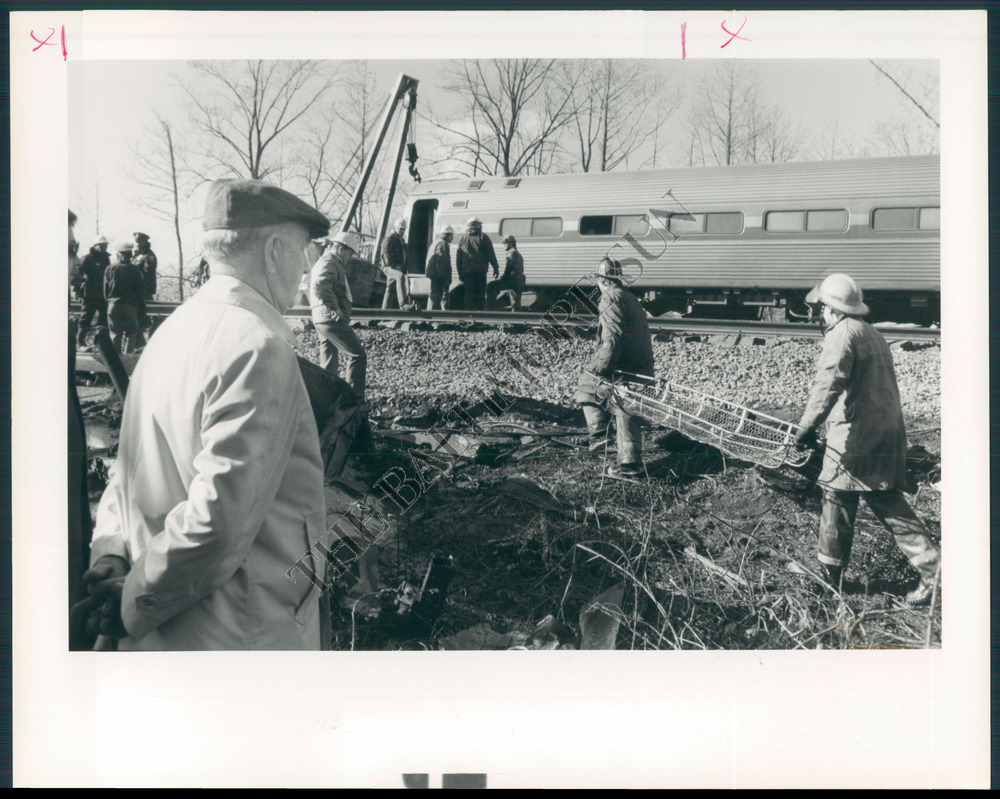 BS Photo AAX-077 Amtrak Accident Baltimore MD Jan 1987
